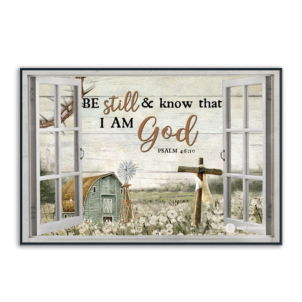 God Poster – Canvas, Be Still & Know That I Am God
