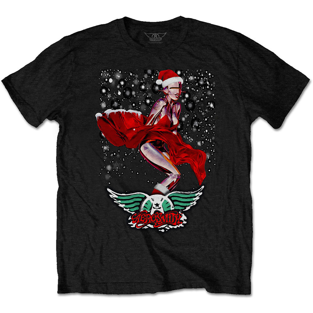 Aerosmith – Robo Santa – Black T-Shirt