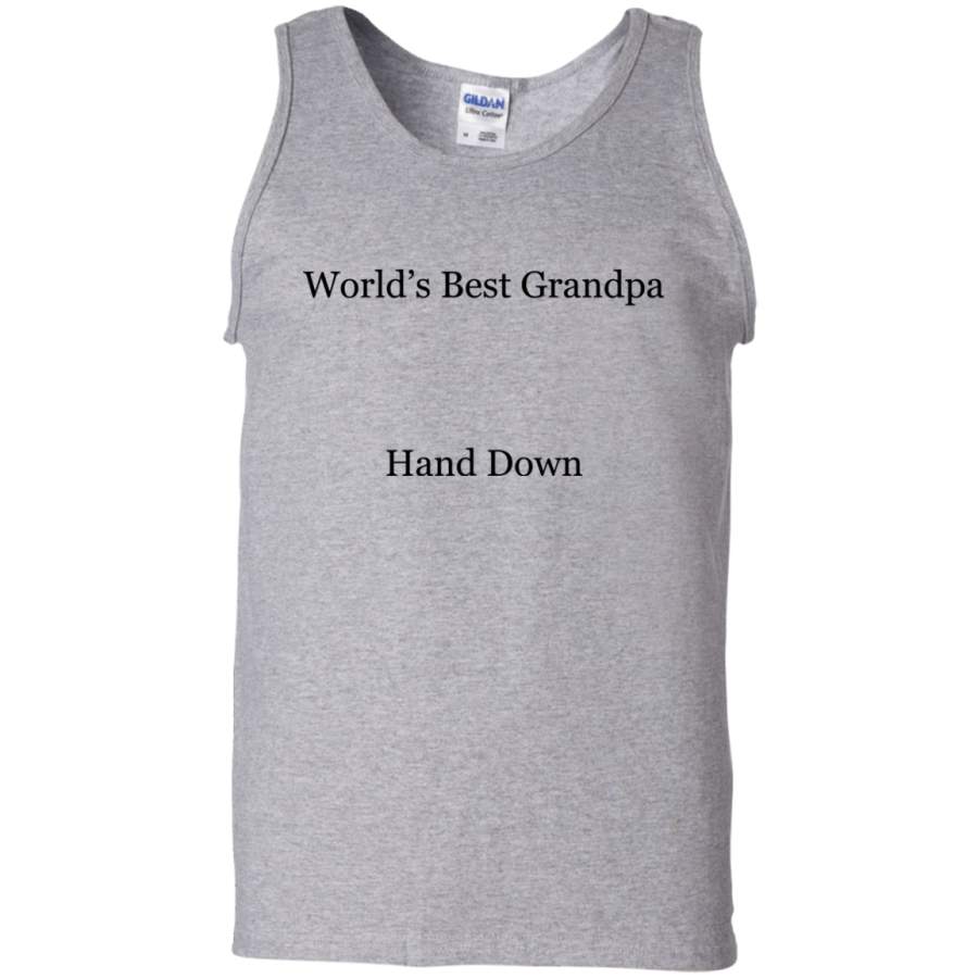 Download World's Best Grandpa Hand Down 100% Cotton Tank Top ...