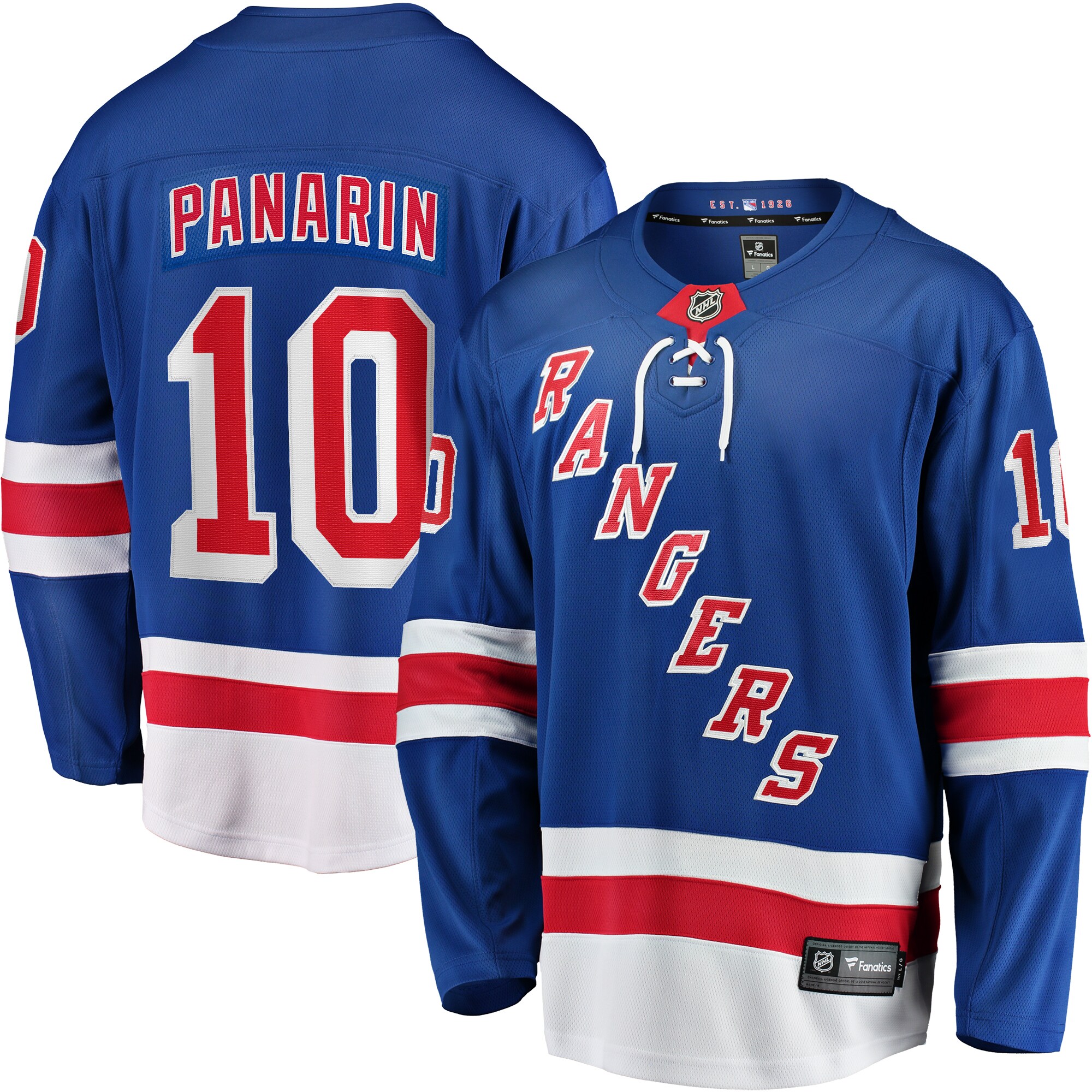 Men's New York Rangers Artemi Panarin Blue Home Premier Breakaway Player Jersey