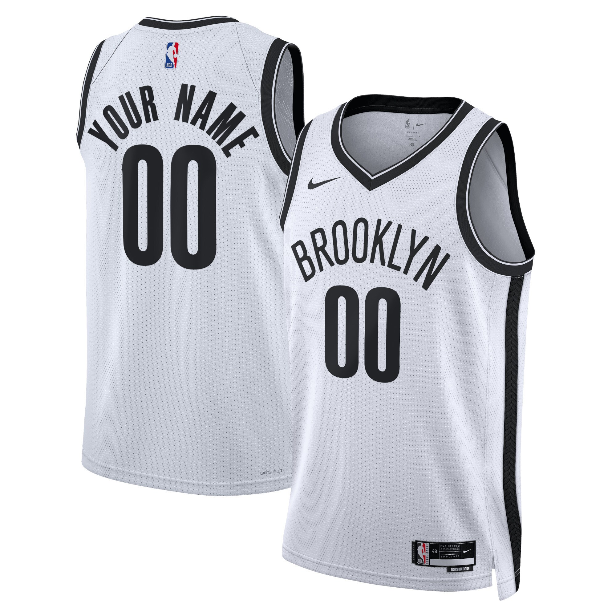 Brooklyn Nets Unisex Swingman Custom Jersey White – Association Edition