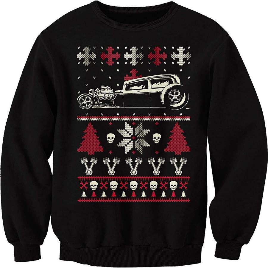 Gearhead Hot Rod Christmas Car Hoodie