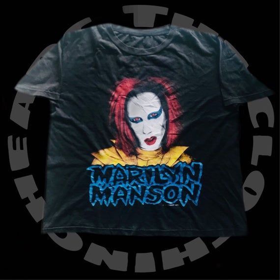 Rare Vintage 90 S Marilyn Manson Mechanical Animals American Rock Singer Alice Cooper Korn Ozzy Shirt