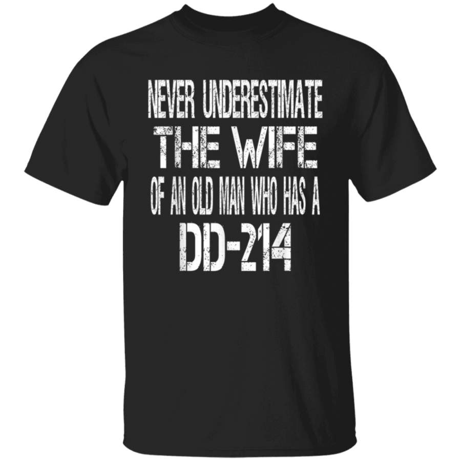 Vintage Military Veteran Wife DD214 Spouse Gift TShirt