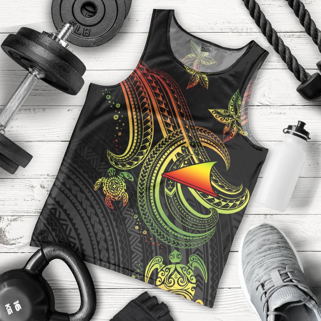 Tokelau Custom Personalised Men’s Tank Top- Reggae Turtle – BN26