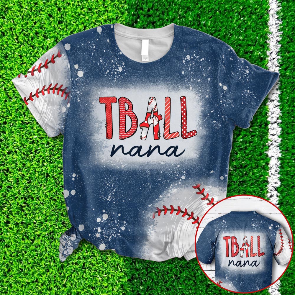 Personalized Tball Mama And Grandma Printed Bleach All Over Print Shirts, 3D Hoodie, Sweatshirt, Shirt And Polo For Mom And Grandma Hn98 Huts