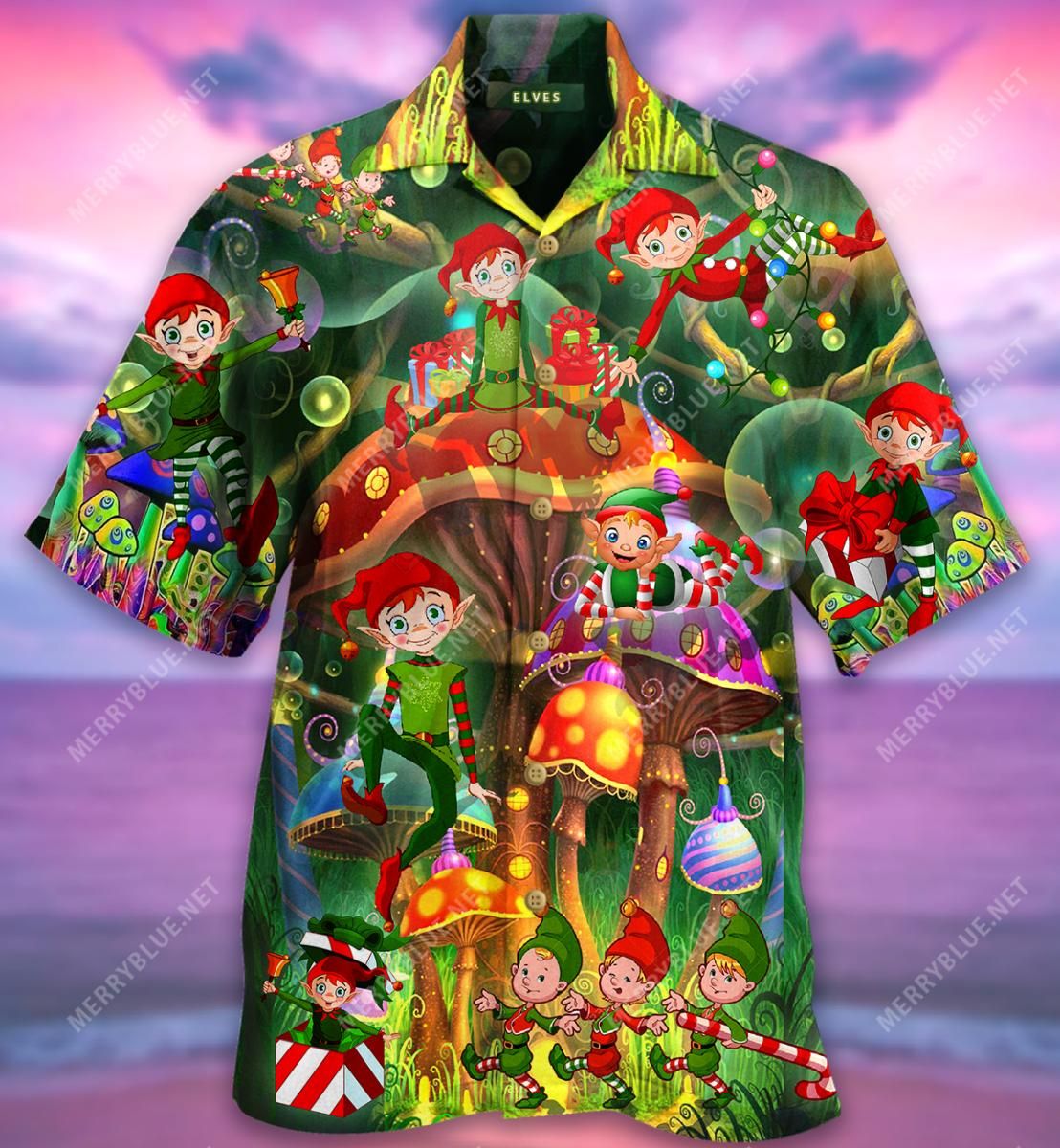 Treat Everyday Like Christmas Aloha Hawaiian Shirt Colorful Short Sleeve Summer Beach Casual Shirt For Men And Women