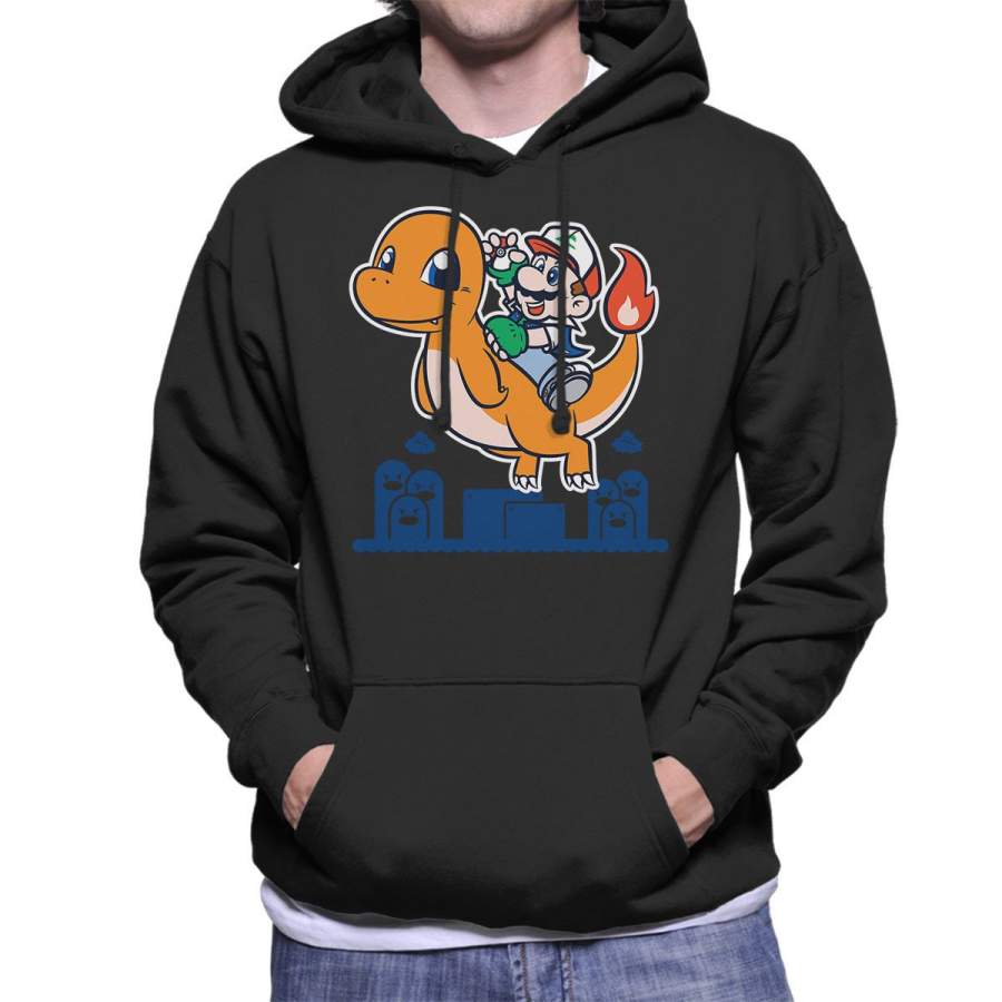 Super Mario Pokemon Yoshimander Mashup Men’s Hooded Sweatshirt