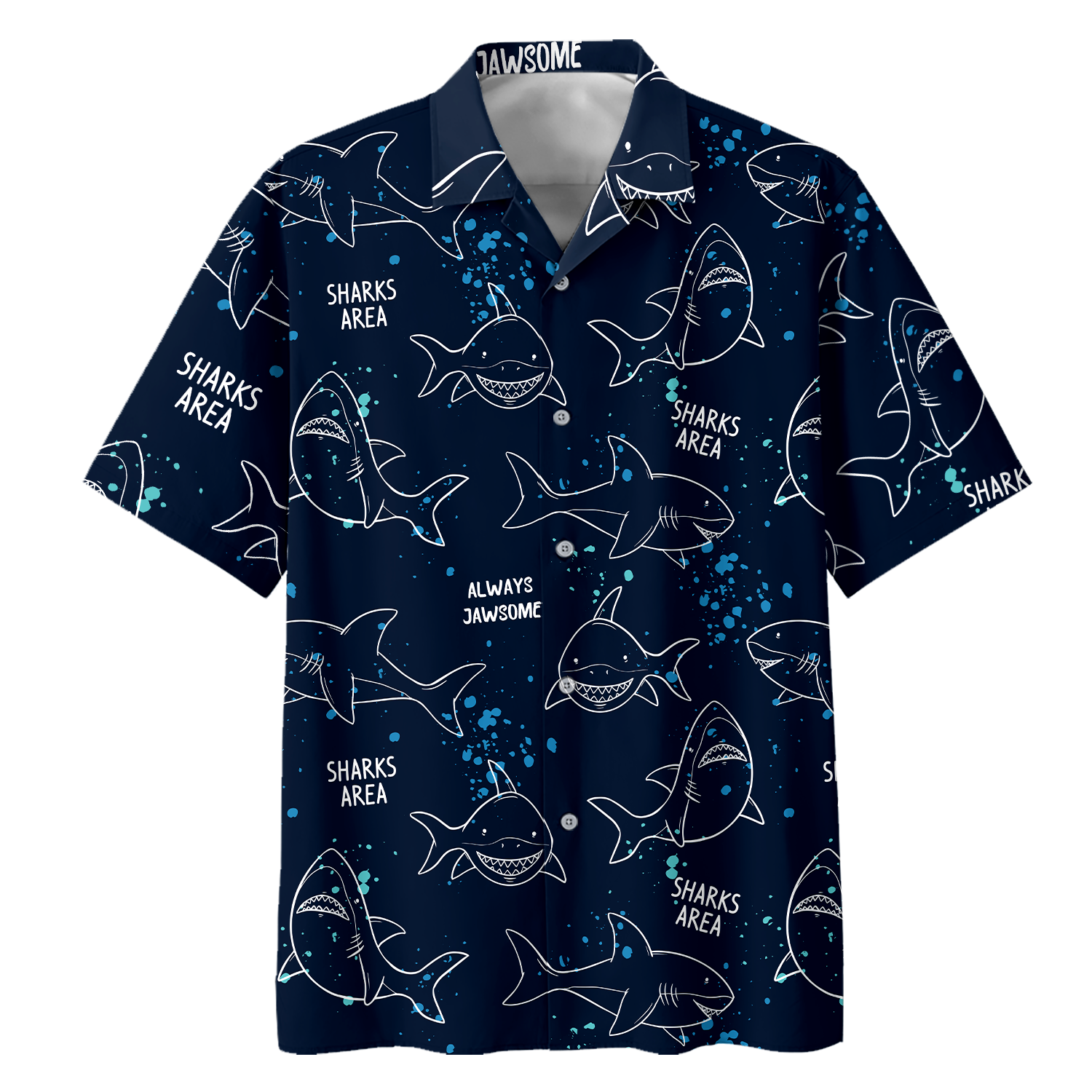 America Famille – Shark Pattern Hawaiian Shirt Lha230702S