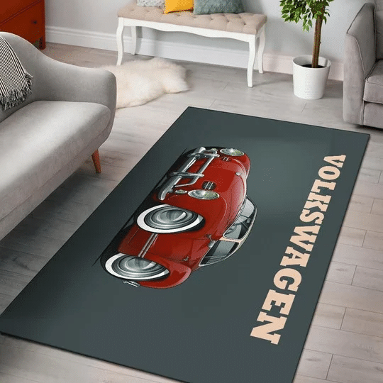 Volkswagen Car Art Area Rug Chrismas Gift