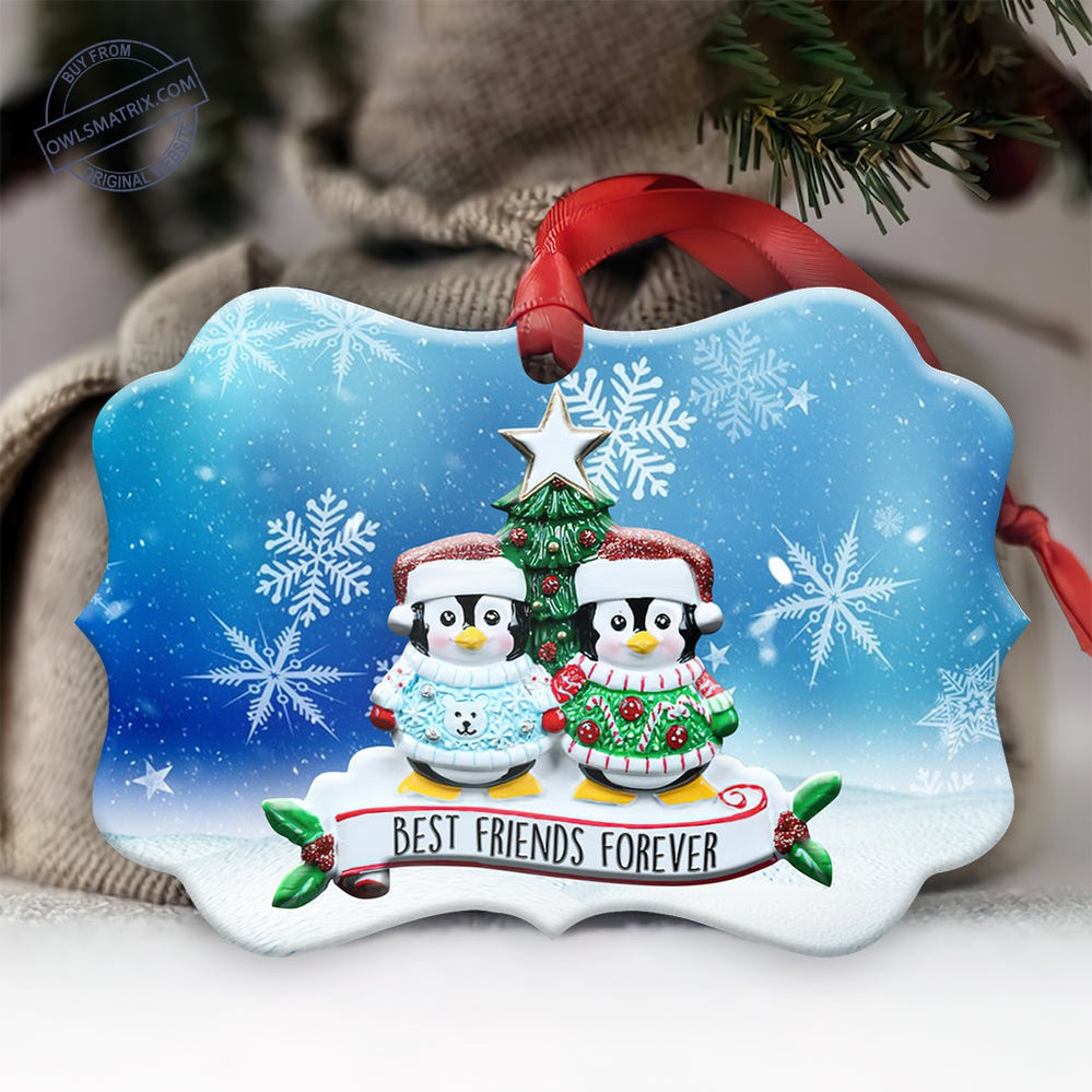 Penguin Lover Best Friends Forever Penguin – Horizontal Ornament