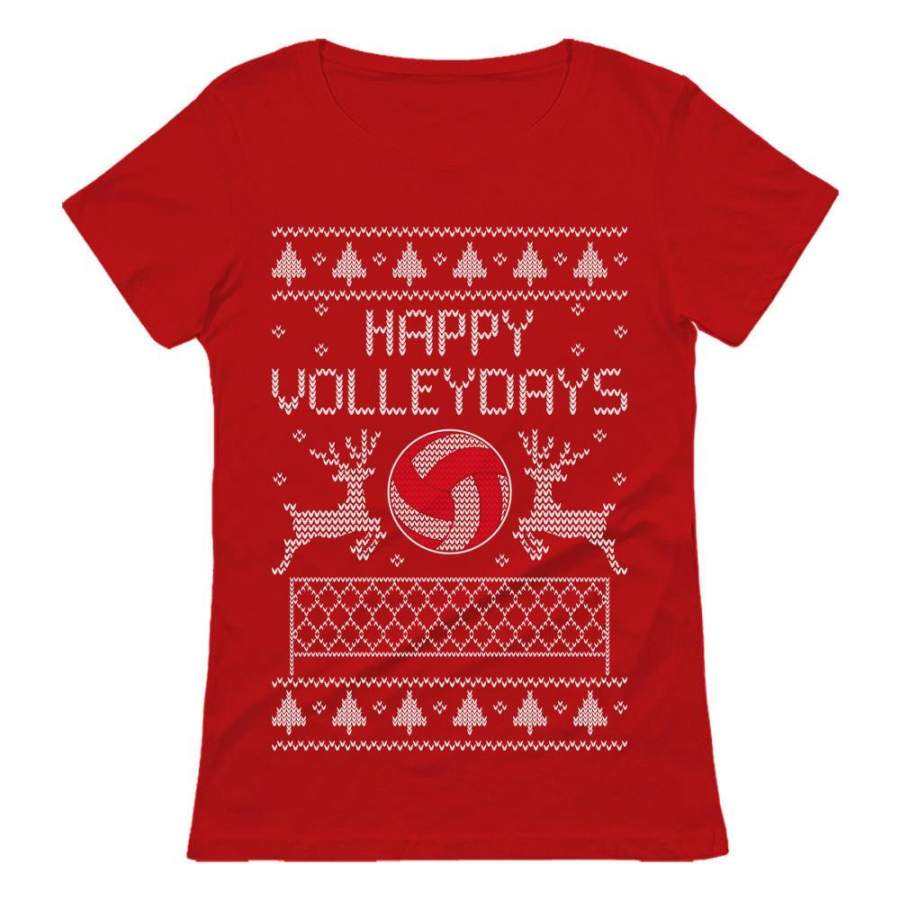 Ugly Christmas Volleyball – Fans / Player Holiday Women T-Shirt