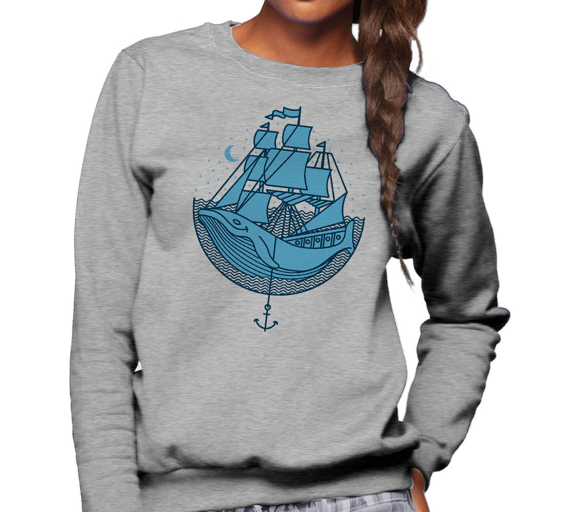 Unisex Whale Ship Sweatshirt