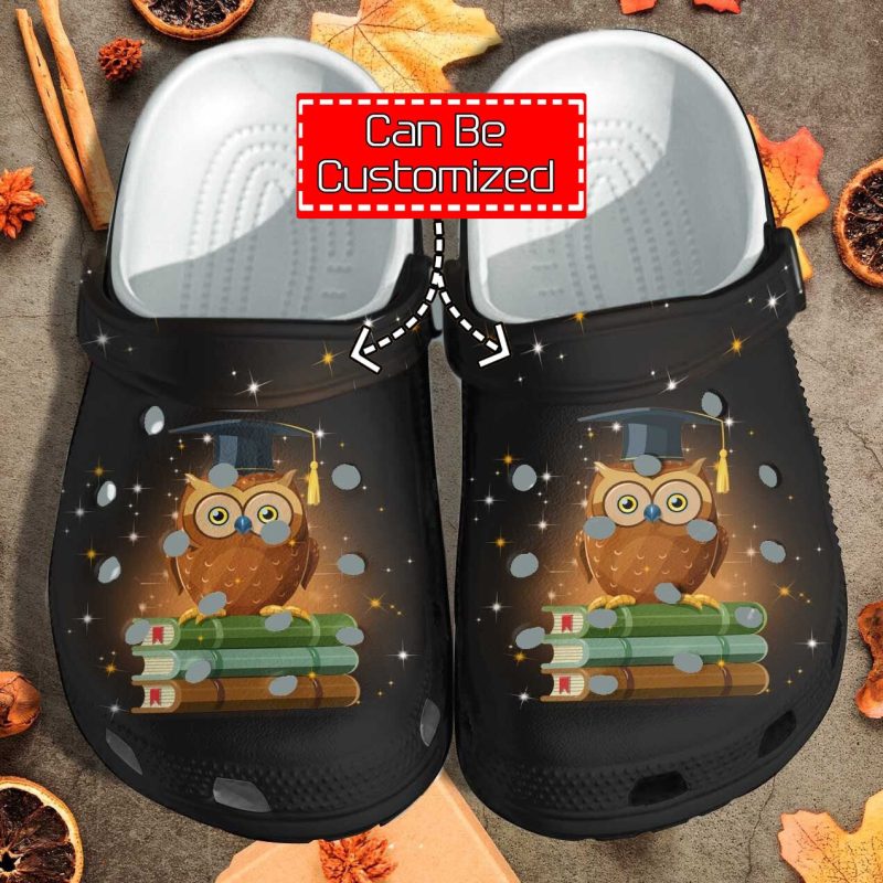 Custom Personalized Owl Book Lover Girl Love Book Clog Shoes