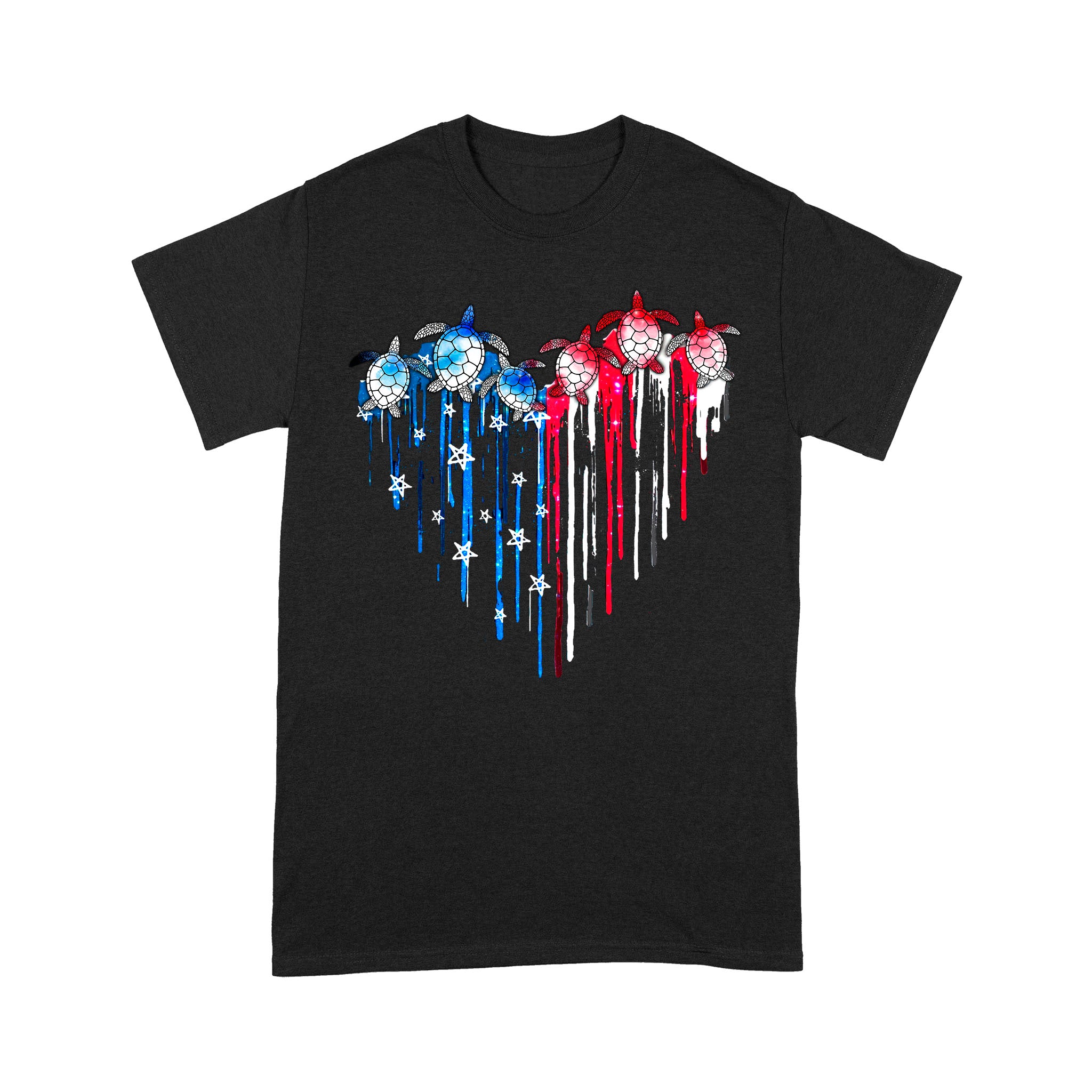 Standard T-Shirt – Turtle Heart American Flag Independence Day Freedom Gift