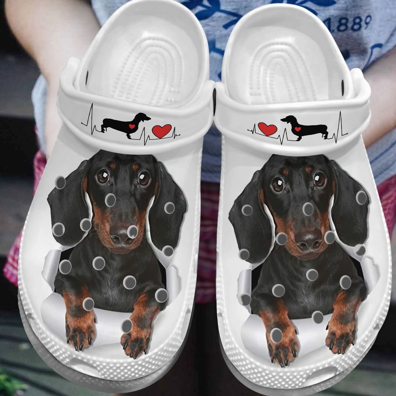 Dachshund Personalized Clog, Custom Name, Text, Color, Number Fashion Style For Women, Men, Kid, Print 3D I Love Dachshunds