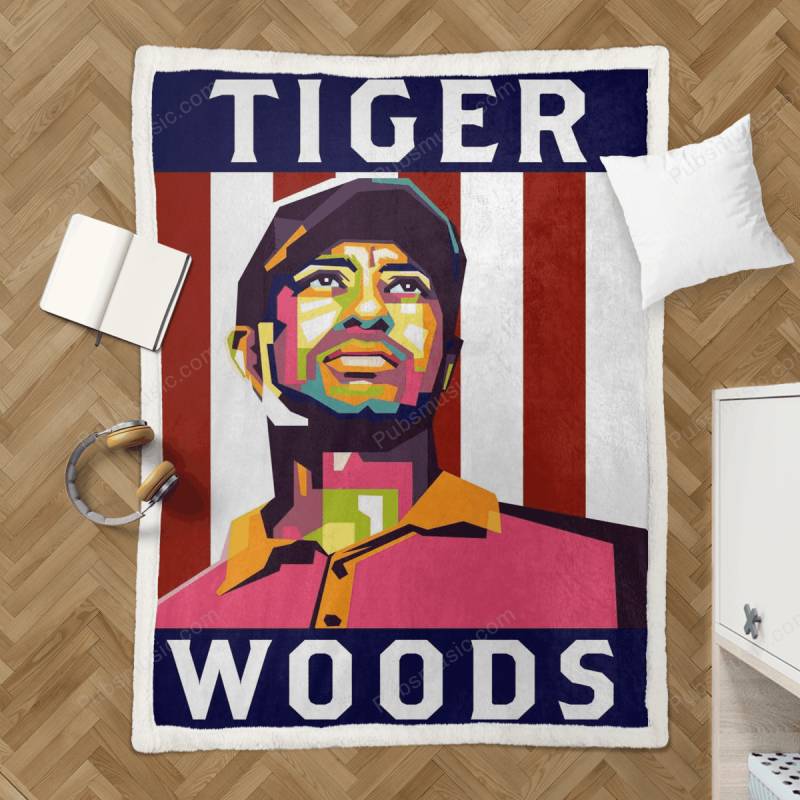 Tiger Woods WPAP – Sports Wpap Pop Art Sherpa Fleece Blanket