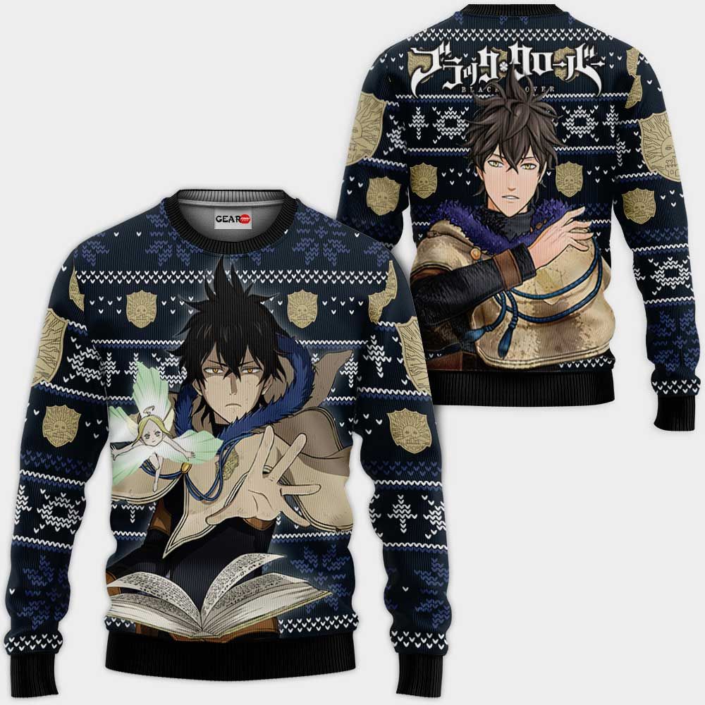 Yuno Ugly Christmas Sweater Custom Anime Black Clover Xmas Gifts