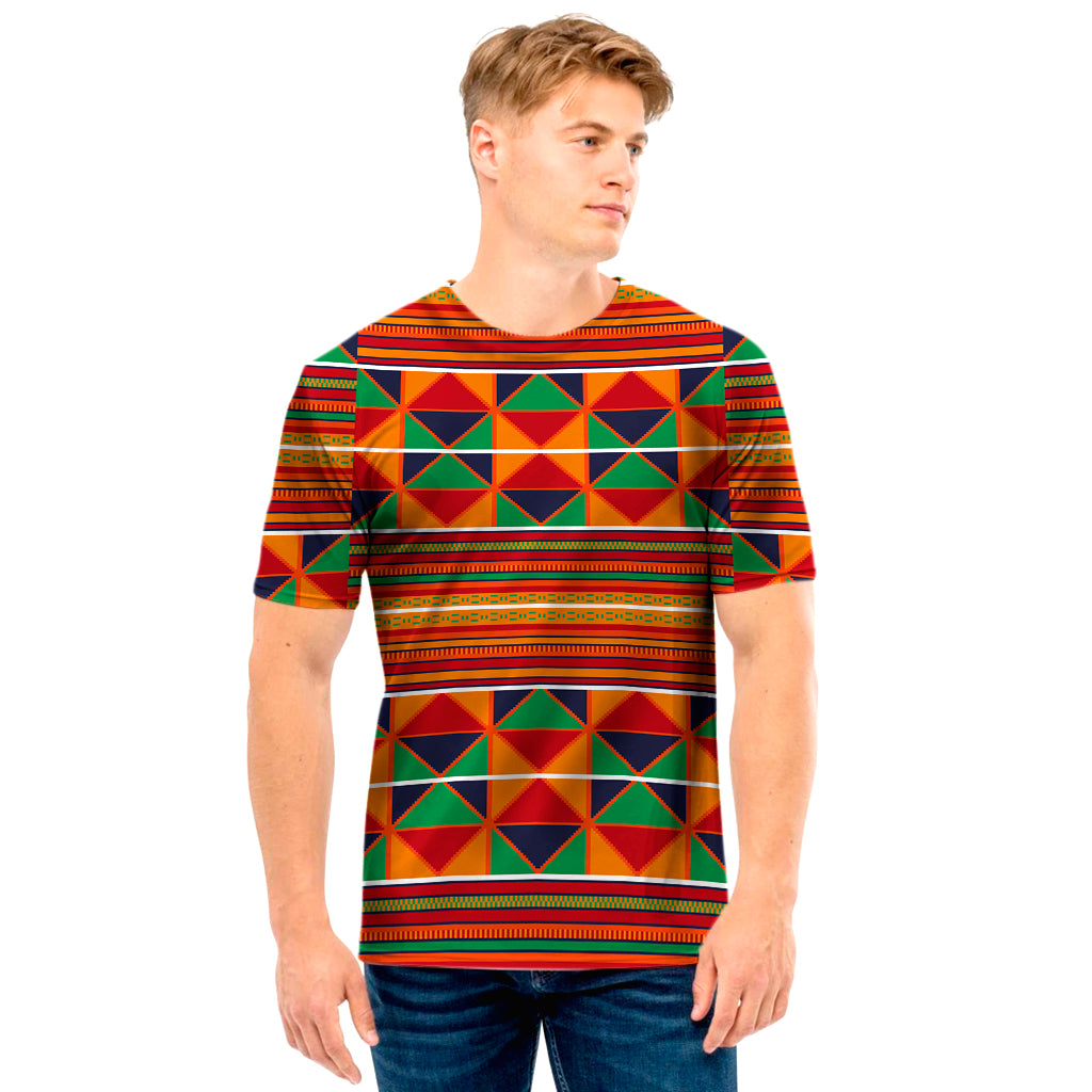 Kente Pattern Print Men’S T-Shirt