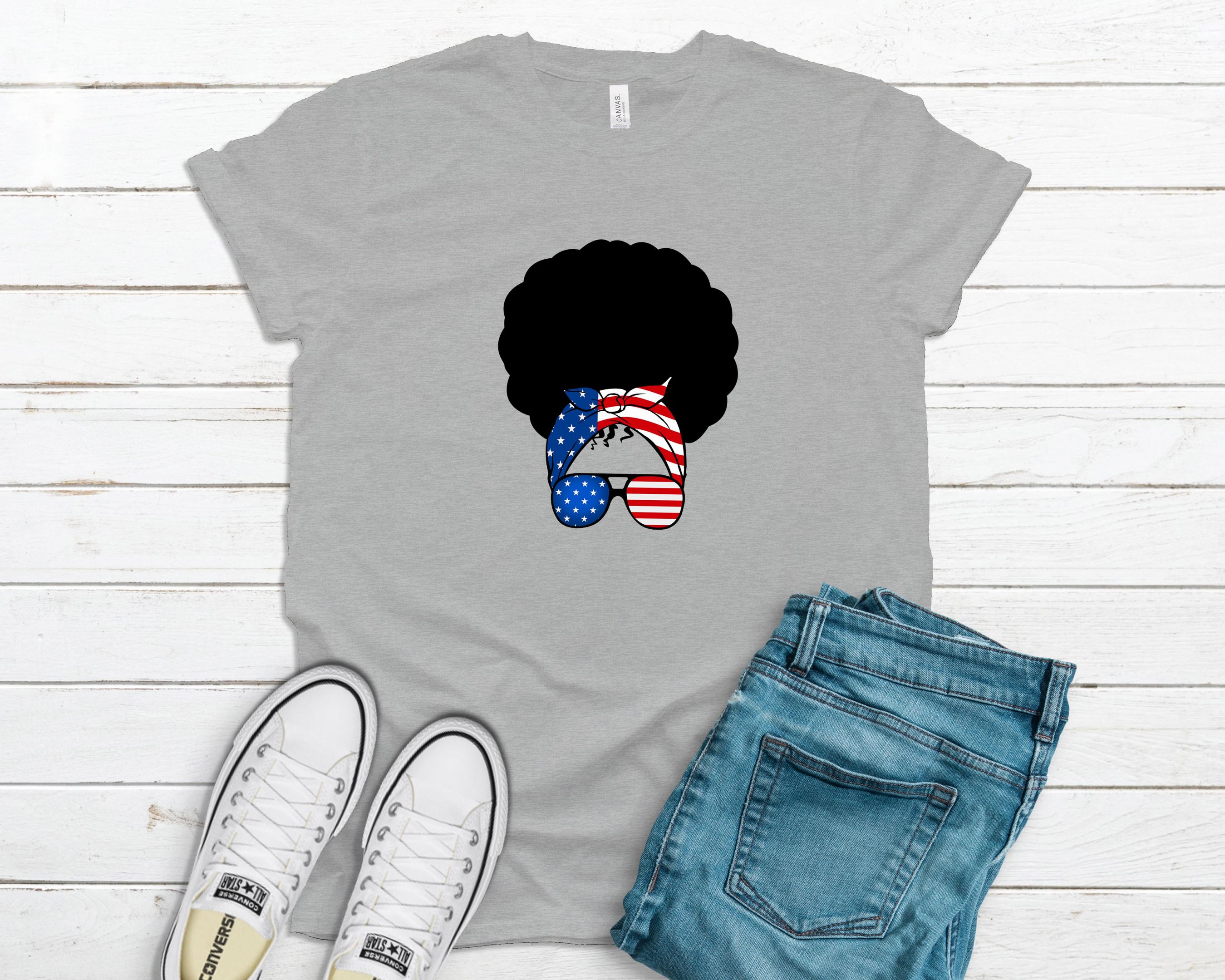 Afro American Girl Shirt, Black Girl Shirt, Afro Girl Shirt