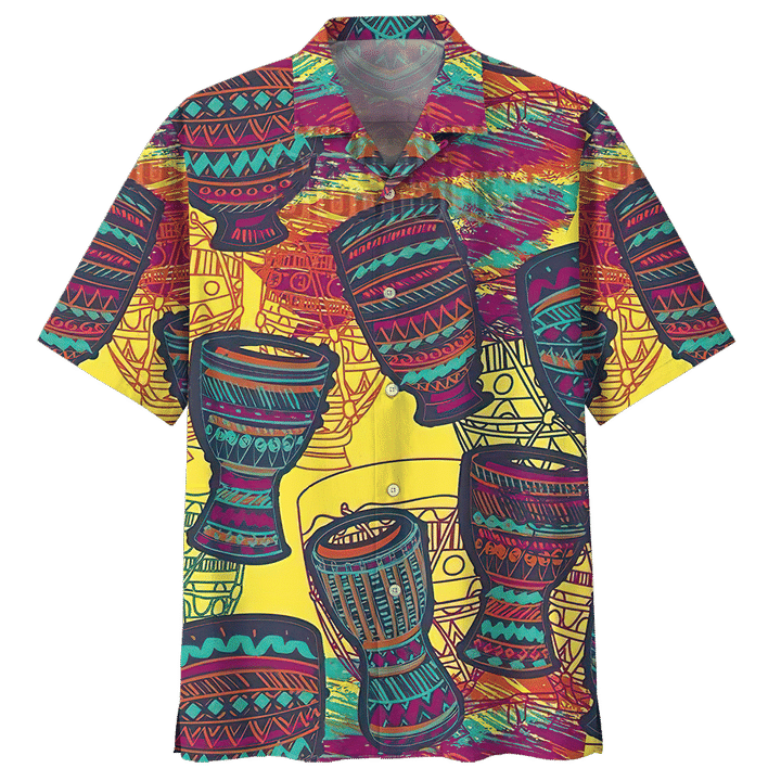 Colorful Drum Painting Art Hawaii Shirt Ha103355