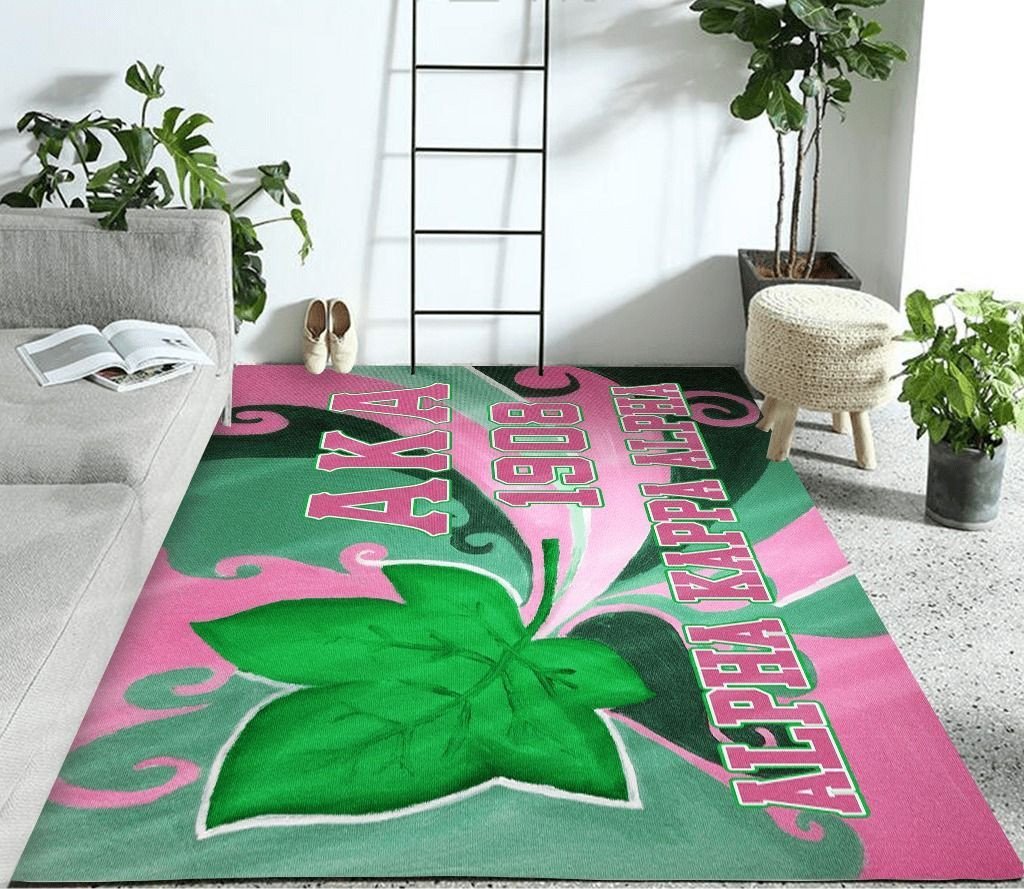 Wonderprint Area Rug Alpha Kappa Alpha Aka Sorority 1908 Painting Area Rug  Lt10