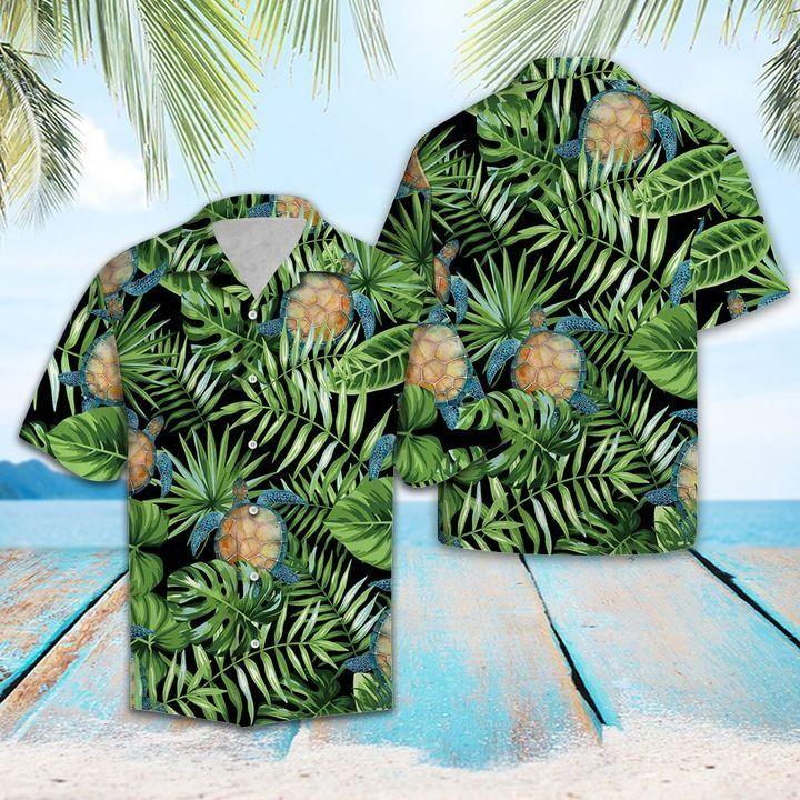 Turtle Green Tropical Hawaiian Shirt Ha45472