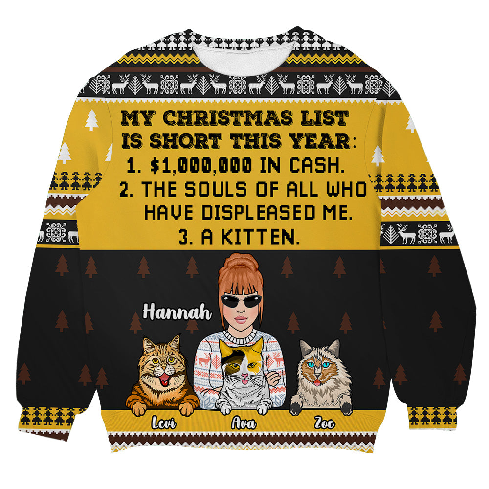 My Kittens Personalizedwitch Christmas Sweater