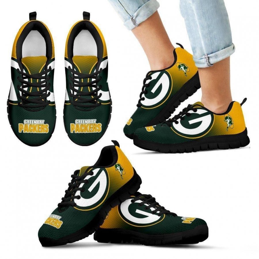 Colorfull Unofficial Green Bay Packers Sneakers #628