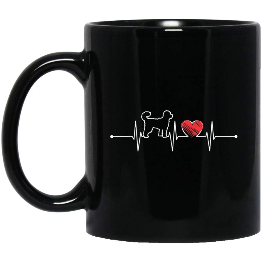 Poodle Heartbeat Gift EKG Puppy Pet Dog Lover Funny Cute Mug