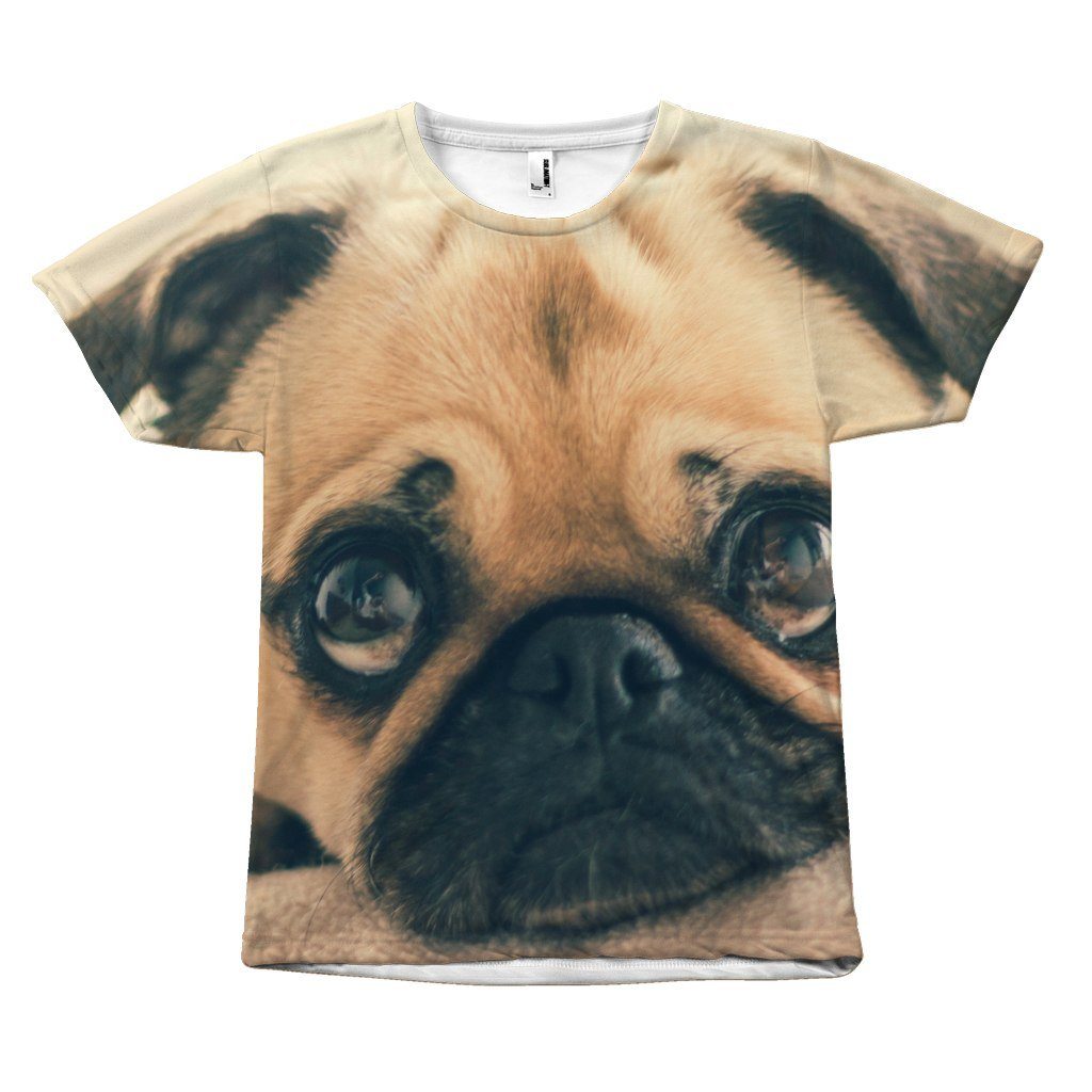 Adorable “Pug Puppy Eyes Design” T-Shirt