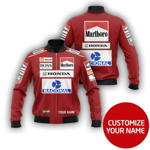 Custom Name Honda, Honda 3D Spring Autumn New Fashion Mens Casual Jacket Large Size Men Pilot Bomber Jacket Cb71