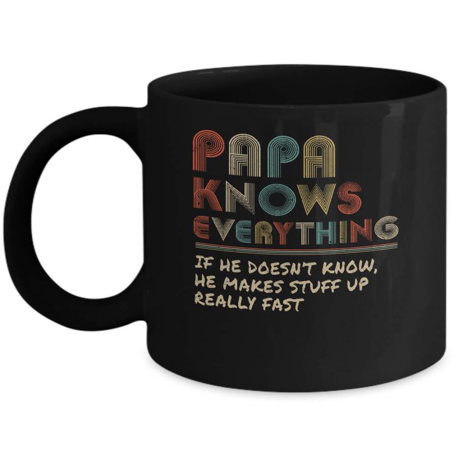 Papa Know Everything Vintage Papa Father’s Day Gift Mug