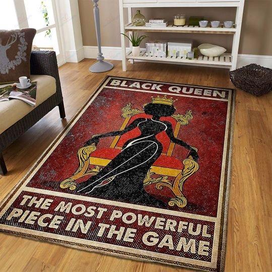 Black Queen In The Game Area Rug | Colorful S – 2XL