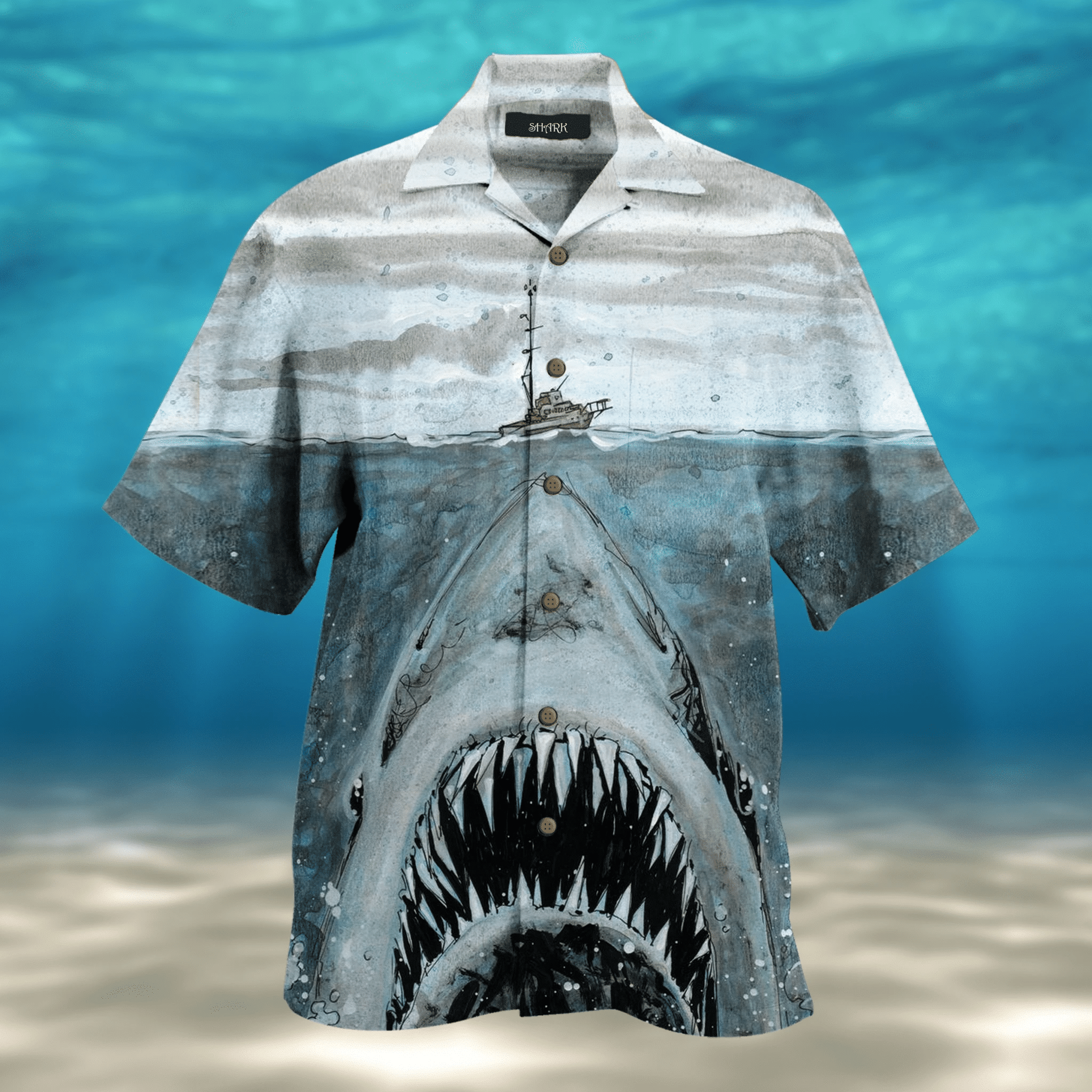 Cover Your Body With Amazing Let Shark Kiss You Unisex Hawaiian Shirt – Td348