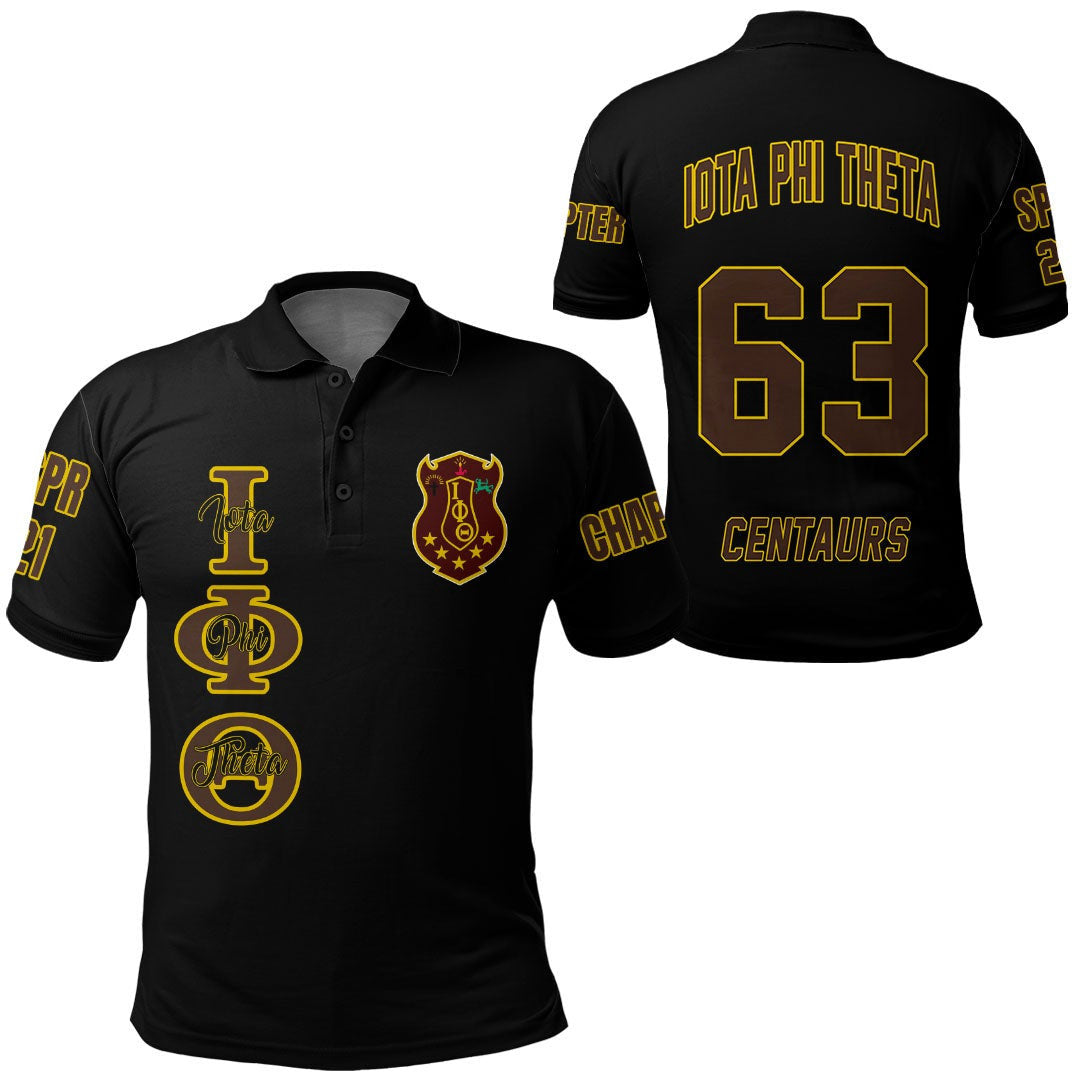 Fraternity Polo – Personalized Iota Phi Theta Black Polo Shirt