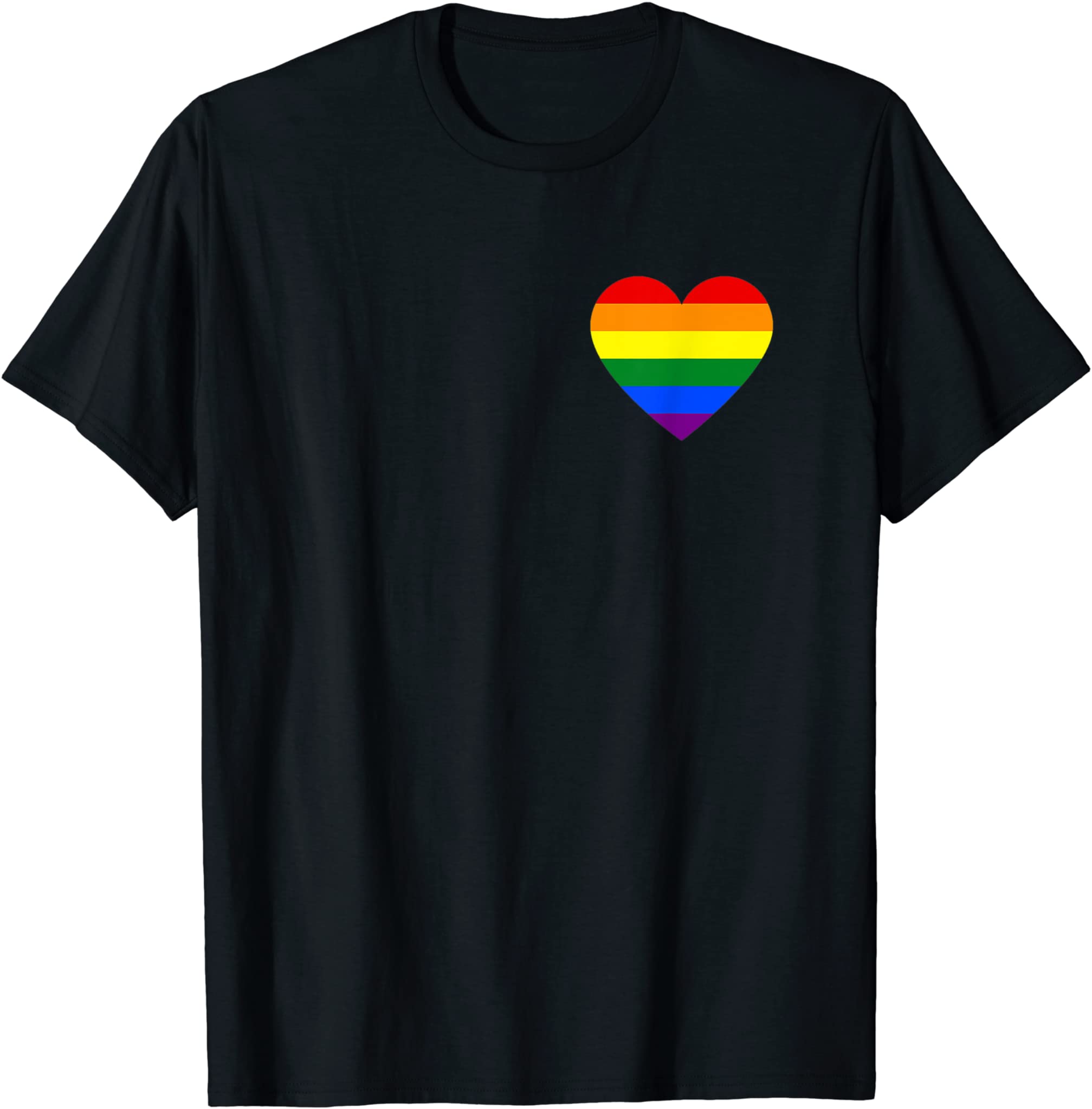 Pocket Lgbt Flag Gay Pride Rainbow Heart Glbt Gift T-Shirt