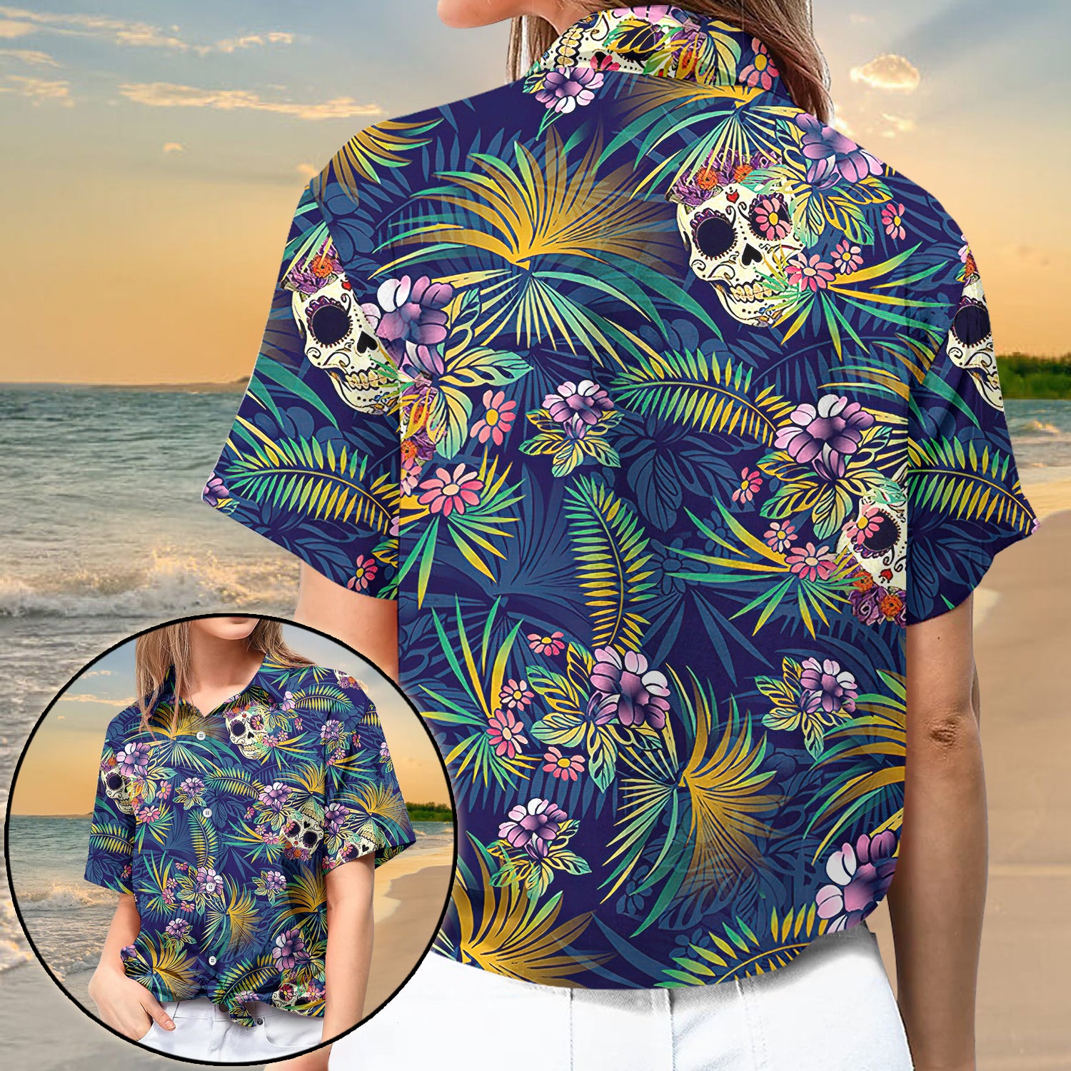 Sugar Skull Tropical Hawaii Set Ha80208