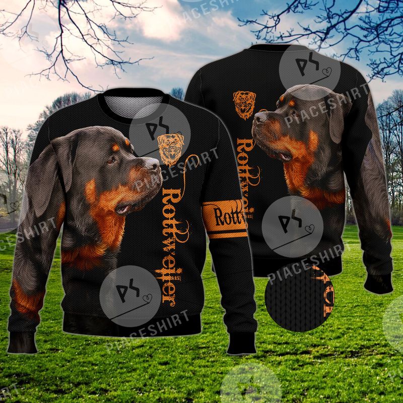 Rottweiler Cute Puppy Fashionable Trending 3D Full Print Sweater