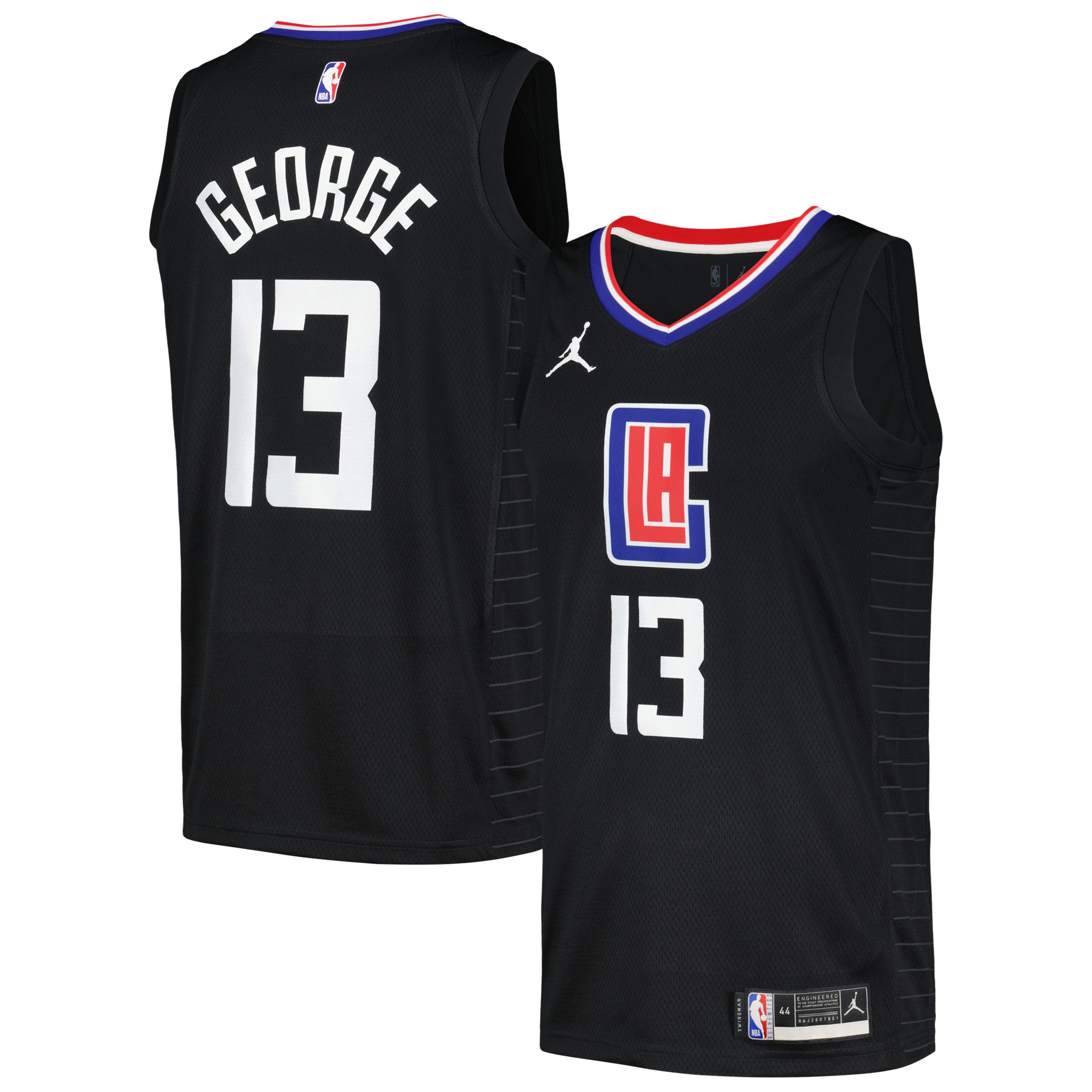 Paul George LA Clippers Jordan Brand Swingman Player Jersey – Statement Edition – Black