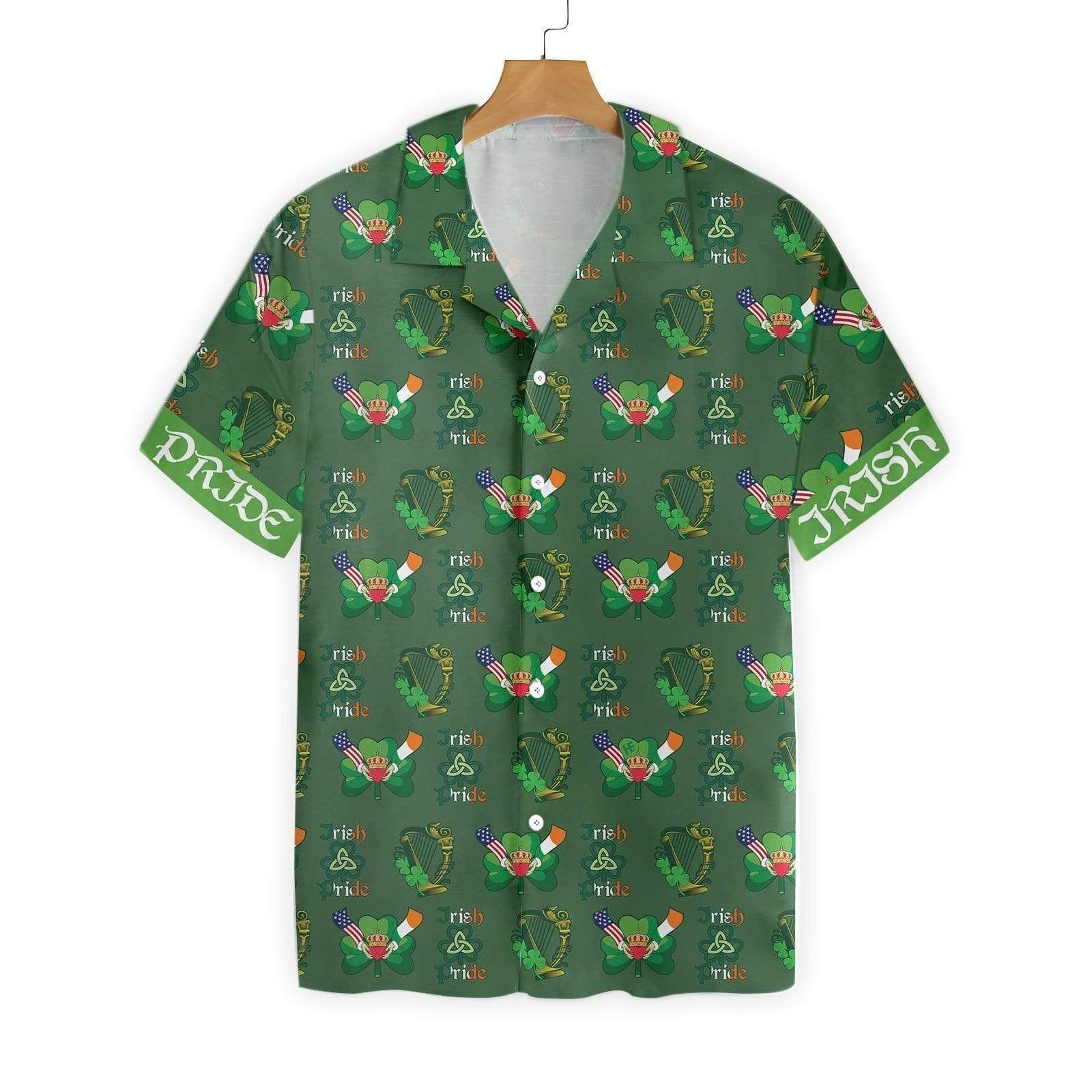 High Quality Irish Pride Shamrock St Patrick Green Hawaii Shirts Ha39951