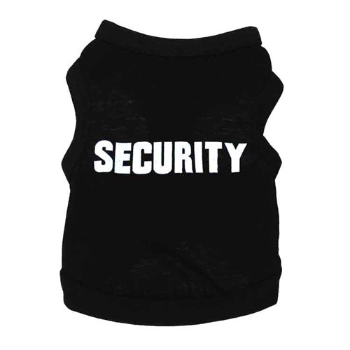 SECURITY Back Pet Cat Dog Clothes Vest Summer Unisex Puppy Dogs T Shirt Sleeveless Apparel Clothing Cute Wear for Small Doggy alx