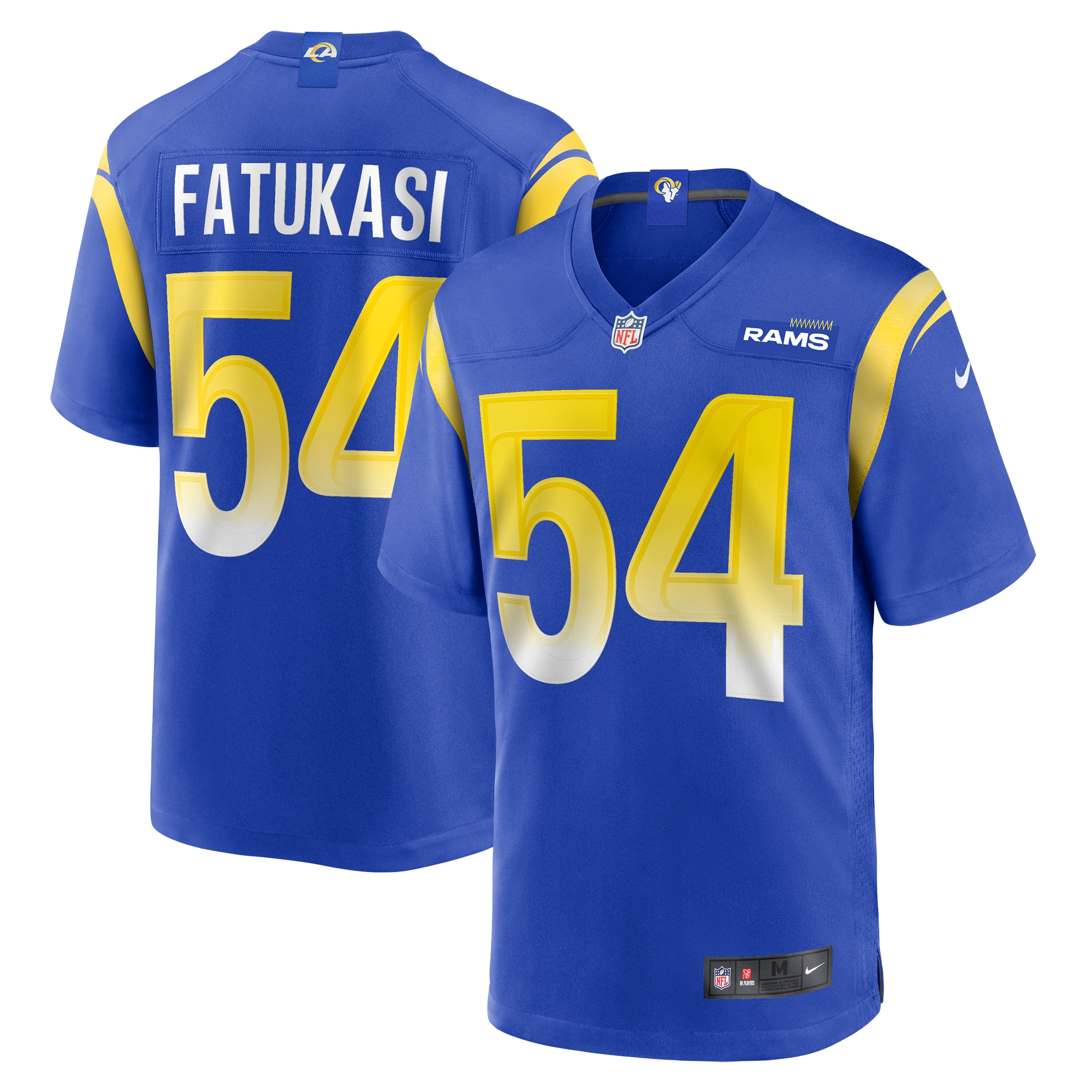 Olakunle Fatukasi Los Angeles Rams Game Jersey – Royal