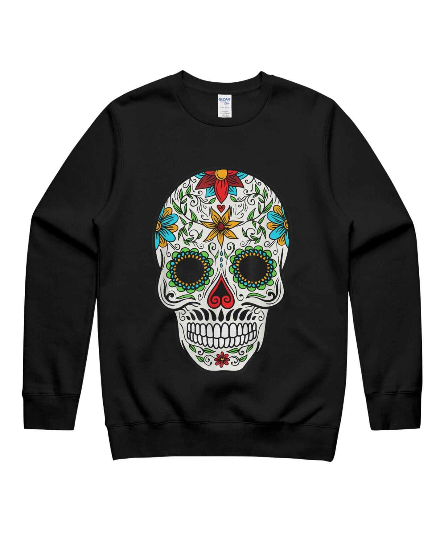 Sugar Skull Day Of The Dead Dia De Los Muertos Art Graphic T-Shirt Halloween T-Shirt Unisex Crewneck Sweatshirt