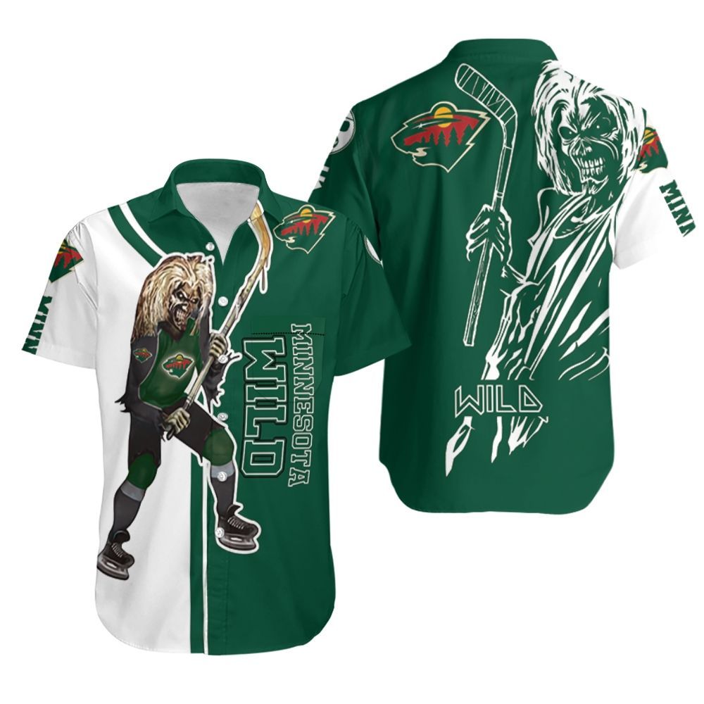 Minnesota Wild And Zombie For Fan Hawaii Shirt Ha105084