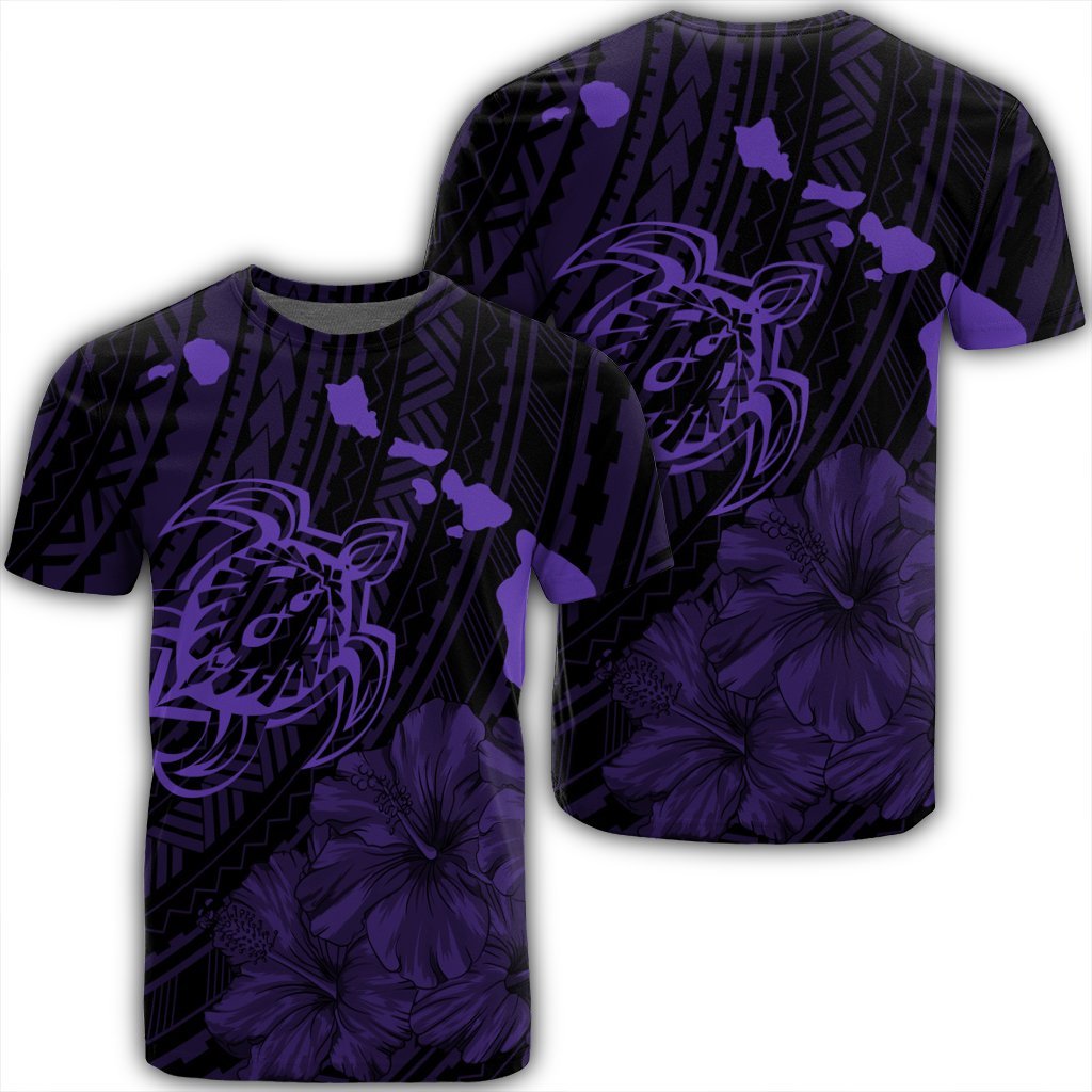 Hawaii Hibiscus Sea Turtle Swim Polynesian Purple Ah Ha46174