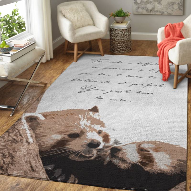 Quote about Caring – Animals Area Rug Carpet