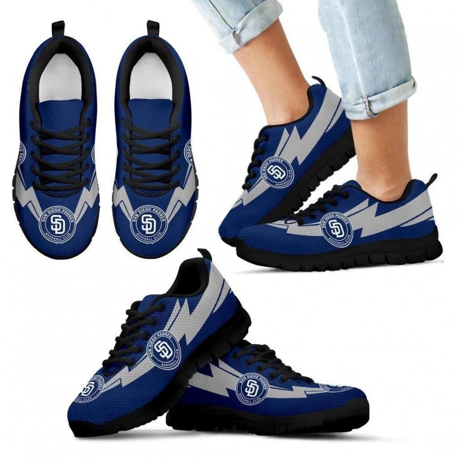 Three Amazing Good Line Charming Logo San Diego Padres Sneakers #276