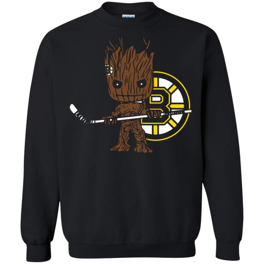 AGR Groot I Am Ice Hockey Player Team Boston Bruins Sweatshirt