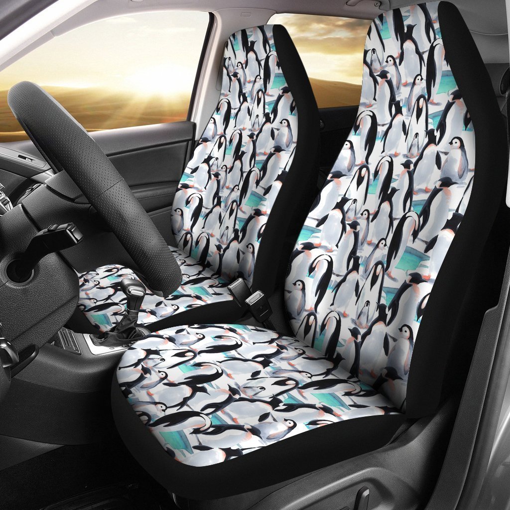 Pattern Print Penguin Seat Cover Car Seat Covers Set 2 Pc, Car Accessories Car Mats